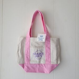 Trader Joe's Mini Pastel Canvas Tote Bag